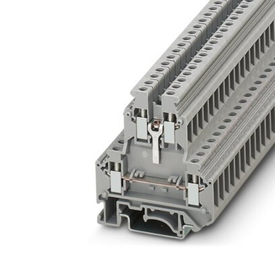 Phoenix Contact UKK 5-BE Series Grey Component Terminal Block, 4mm², 2-Level, Screw Termination