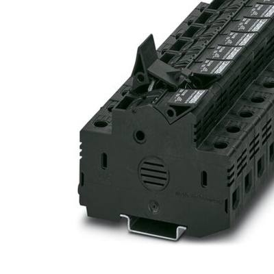 Phoenix Contact UK 10.3-HESILED N 72 Series Black Modular Terminal Block, 16mm², 1-Level, Screw Termination