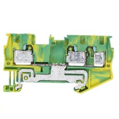 Siemens 8WH Series Green, Yellow Din Rail Terminal, 4mm², 1-Level, Plug-In Termination, CSA