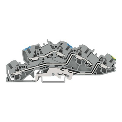 Wago TOPJOB S Series Grey Multi Level Terminal Block, 4mm², 3-Level, Push-In Cage Clamp Termination