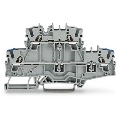 Wago TOPJOB S Series Grey Double Level Terminal Block, 2.5mm², 2-Level, Push In Termination, ATEX, CSA, IECEx