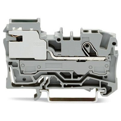 Wago TOPJOB S Series Grey Disconnect Terminal Block, 6mm², 1-Level, Push In Termination