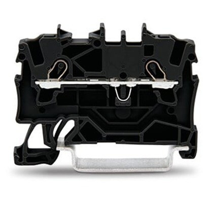 Wago TOPJOB S Series Black DIN Rail Terminal Block, 1.5mm², 1-Level, Push-In Cage Clamp Termination, ATEX, EAC Ex, IECEx