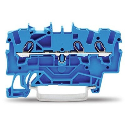 Wago TOPJOB S Series Blue DIN Rail Terminal Block, 1.5mm², 1-Level, Push-In Cage Clamp Termination, ATEX, EAC Ex, IECEx
