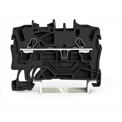 Wago TOPJOB S Series Black DIN Rail Terminal Block, 2.5mm², 1-Level, Push-In Cage Clamp Termination, ATEX, EAC Ex, IECEx