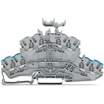 Wago TOPJOB S Series Grey Double Level Terminal Block, 2.5mm², 2-Level, Push In Termination, ATEX, CSA, IECEx