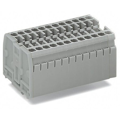 Wago 869 Series Grey Terminal Strip, 2.5mm², 1-Level, Cage Clamp Termination