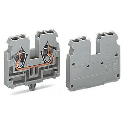 Wago 869 Series Grey Terminal Block, 2.5mm², 1-Level, Cage Clamp Termination