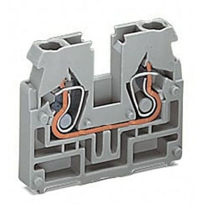 Wago 869 Series Grey Terminal Block, 2.5mm², 1-Level, Cage Clamp Termination
