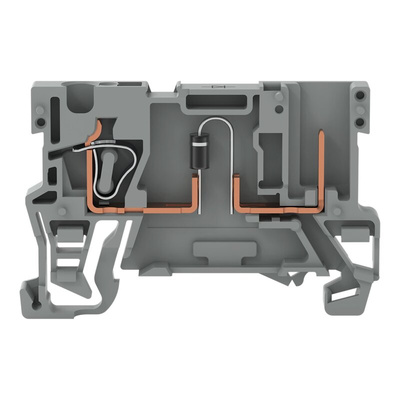 Wago 769 Series Grey Carrier Terminal Block, 4mm², 1-Level, Cage Clamp Termination, CSA