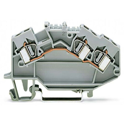 Wago 781 Series Grey Terminal Block, 4mm², 1-Level, Cage Clamp Termination, CSA