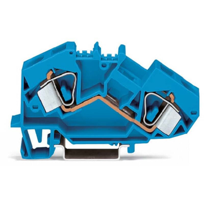 Wago 783 Series Blue Terminal Block, 16mm², 1-Level, Cage Clamp Termination, CSA