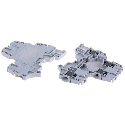 Entrelec SNK Series Grey Double Level Terminal Block, 4mm², Double-Level, Screw Termination