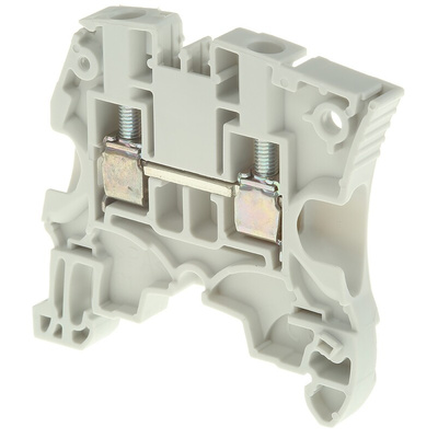 Entrelec ZS6 Series Grey Feed Through Terminal Block, 6mm², Single-Level, Screw Termination, ATEX