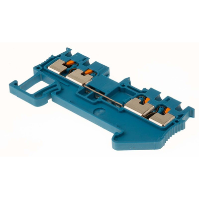Phoenix Contact PT 1.5/S-QUATTRO BU Series Blue Feed Through Terminal Block, 0.14 → 1.5mm², Single-Level, Push