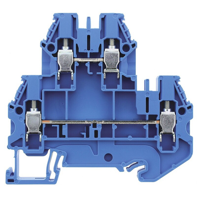 Wieland WT 4 E Series Blue Multi Level Terminal Block, Double-Level, Screw Termination, ATEX