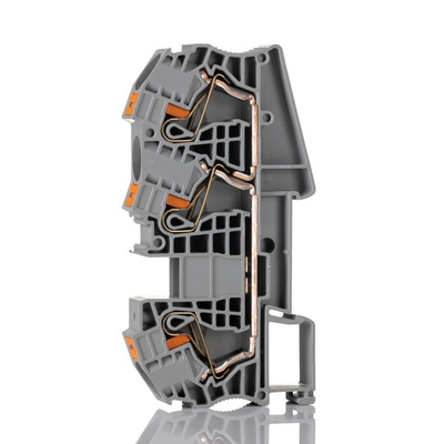 Phoenix Contact PT 16 Clipline Series Grey Feed Through Terminal Block, 0.5 → 25mm², Single-Level, Push In