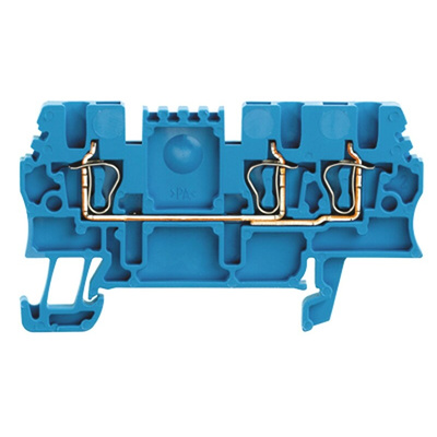Weidmuller Factory Automation Series Blue Feed Through Terminal Block, 1.5mm², Single-Level, Clamp Termination