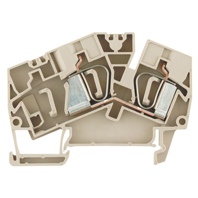 Weidmuller Z Series Beige Feed Through Terminal Block, Single-Level, Clamp Termination