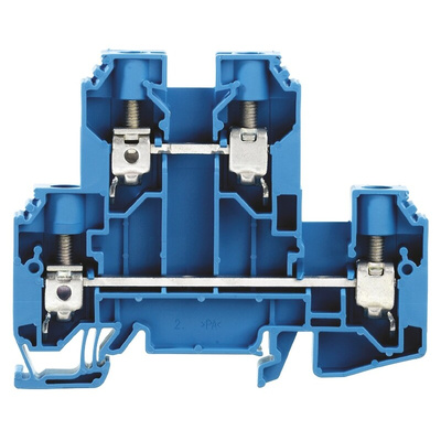 Weidmuller W Series Blue Double Level Terminal Block, Double-Level, Screw Termination