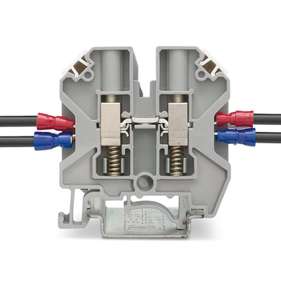 Phoenix Contact USST 10 Series Grey Feed Through Terminal Block, 0.5 → 16mm², Single-Level, Screw Termination