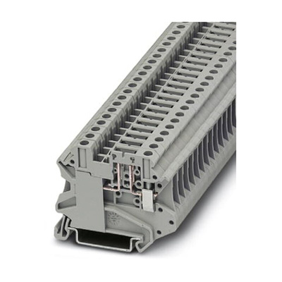 Phoenix Contact UT 4-TG-P/P-EX Series Grey Disconnect Terminal Block, Single-Level, Screw Termination