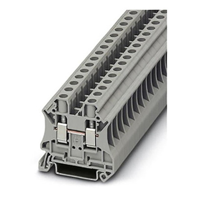 Phoenix Contact UT 6-FE Series Black, Yellow Non-Fused DIN Rail Terminal, 0.2 → 10mm², Single-Level, Screw