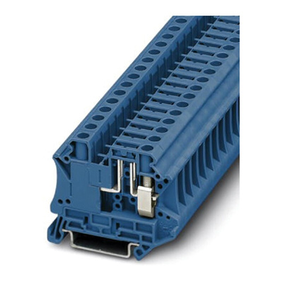 Phoenix Contact UT 6-TG BU Series Blue Disconnect Terminal Block, Single-Level, Screw Termination