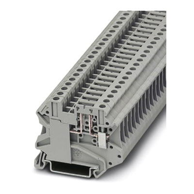 Phoenix Contact UT 4-PE/TG P/P Series Grey Disconnect Terminal Block, Single-Level, Screw Termination