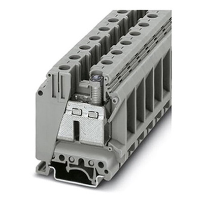 Phoenix Contact UK 35-IB-FE Series Black, Yellow Non-Fused Terminal Block, Single-Level, Screw Termination