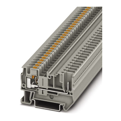 Phoenix Contact PT 4/1P OG Series Orange Feed Through Terminal Block, 0.2 → 6mm², Single-Level, Plug In