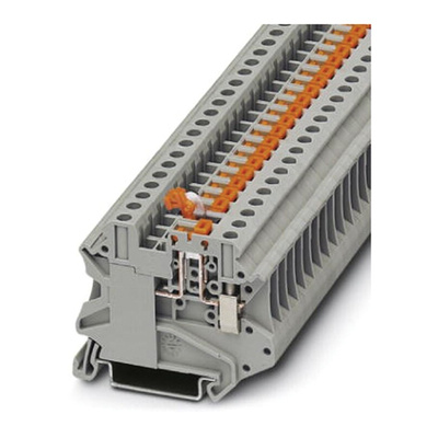 Phoenix Contact UT 4-MT RD Series Red Knife Disconnect Terminal Block, Single-Level, Screw Termination