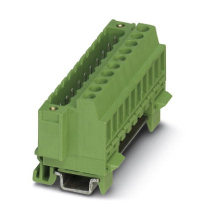 Phoenix Contact MSTBVK 2.5/15-GF-5.08 Series DIN Rail Terminal Block, Screw Termination