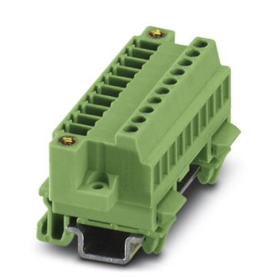 Phoenix Contact MCVK 1.5/10-GF-3.81 Series DIN Rail Terminal Block, Screw Termination