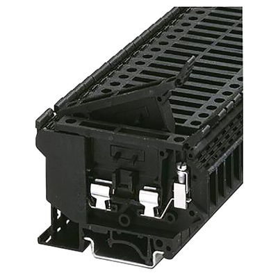 Phoenix Contact UK5-HESILED 60 Series Black Fused DIN Rail Terminal, 1-Level, Screw Termination, Fused