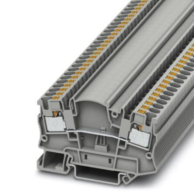Phoenix Contact PTMED 4 Series Grey Non-Fused Terminal Block, Single-Level, Push In Termination