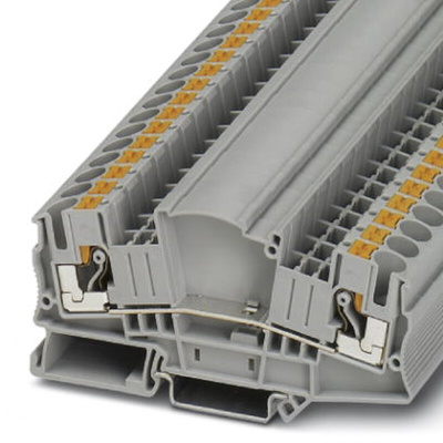 Phoenix Contact PTMED 6 Series Grey Din Rail Terminal, Single-Level, Push In Termination