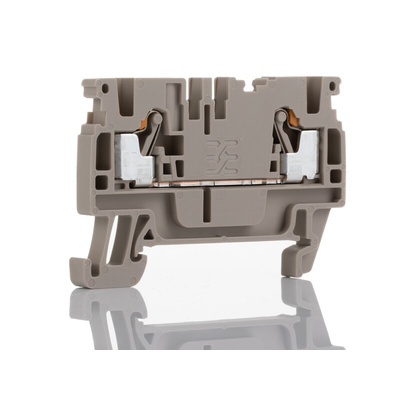 Weidmuller A Series Beige DIN Rail Terminal Block, 2.5mm², Single-Level, Push In Termination, ATEX