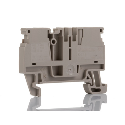 Weidmuller A Series Beige DIN Rail Terminal Block, 2.5mm², Single-Level, Push In Termination, ATEX