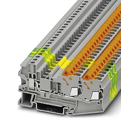 Phoenix Contact QTCU 2,5-TWIN Series Grey Non-Fused DIN Rail Terminal, 0.5 → 2.5mm², Single-Level, ATEX, IECEx