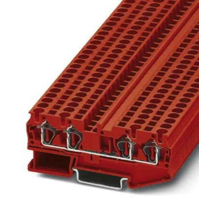 Phoenix Contact ST 4 Series Red Feed Through Terminal Block, 0.08 → 6mm², Spring Clamp Termination, ATEX, IECEx