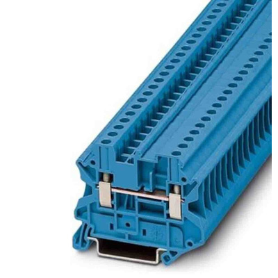 Phoenix Contact UT 4 Series Blue Feed Through Terminal Block, 0.14 → 6mm², Screw Termination, ATEX, IECEx