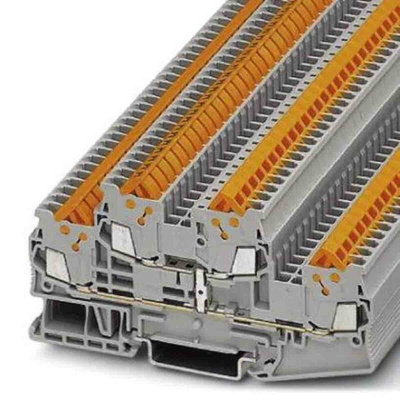 Phoenix Contact QTTCB Series Grey Double Level Terminal Block, Quick Connect Termination