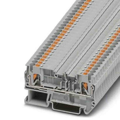 Phoenix Contact PTC 2,5 Series Grey Feed Through Terminal Block, 0.14 → 4mm², Push In Termination