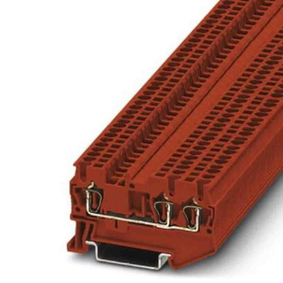 Phoenix Contact ST 1,5 Series Red Feed Through Terminal Block, 0.08 → 1.5mm², Spring Clamp Termination, ATEX,