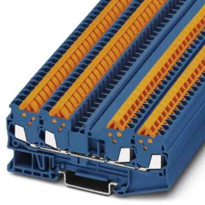 Phoenix Contact QTC 1,5 Series Blue Feed Through Terminal Block, 0.25 → 1.5mm², Quick Connect Termination, ATEX,