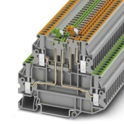 Phoenix Contact UTT Series Grey Knife Disconnect Terminal Block, Screw Termination