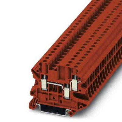 Phoenix Contact UT 4 Series Red Feed Through Terminal Block, 0.14 → 6mm², Screw Termination, ATEX, IECEx