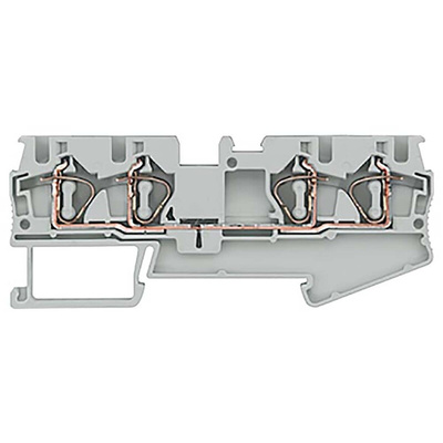 Siemens 8WH Series Grey Non-Fused DIN Rail Terminal, 4mm², Spring Clamp Termination