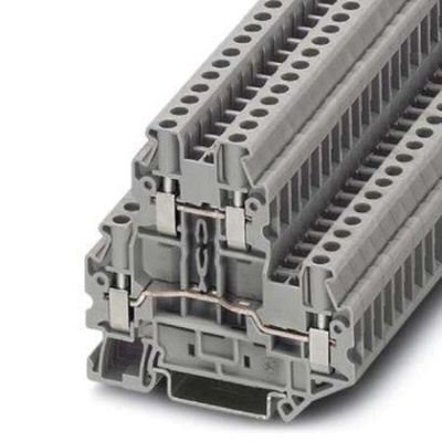 Phoenix Contact UTTB Series Orange DIN Rail Terminal Block, Screw Termination